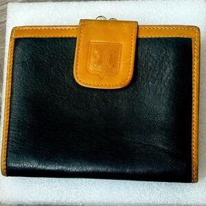 Celine Triomphe vintage leather wallet